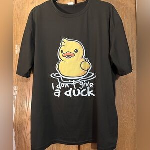 Black T-Shirt with Duck Graphic